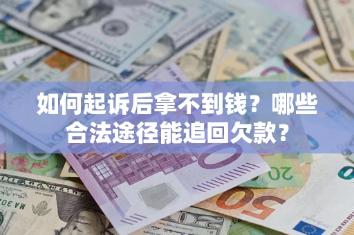 武汉如何起诉后拿不到钱？哪些合法途径能追回欠款？