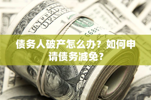武汉债务人破产怎么办？如何申请债务减免？