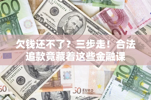 武汉欠钱还不了？三步走！合法追款竟藏着这些金融课