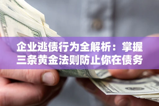 武汉企业逃债行为全解析：掌握三条黄金法则防止你在债务乱局中“踩雷”