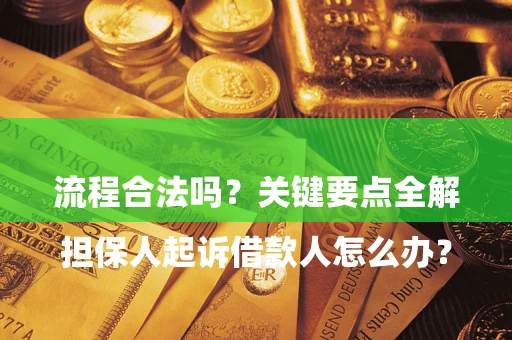 武汉

担保人起诉借款人怎么办？流程合法吗？关键要点全解析