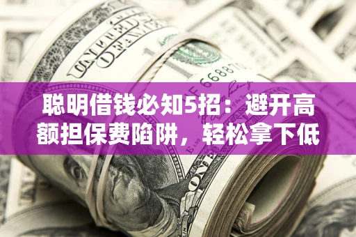 武汉聪明借钱必知5招：避开高额担保费陷阱，轻松拿下低息贷款