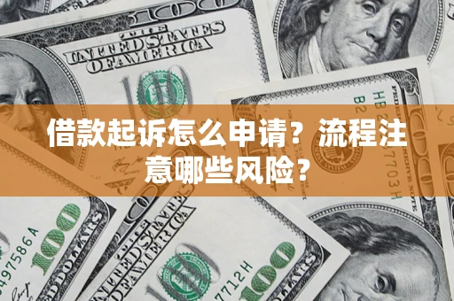 武汉借款起诉怎么申请？流程注意哪些风险？