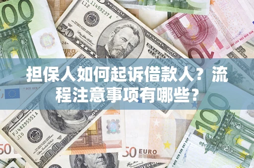 武汉担保人如何起诉借款人？流程注意事项有哪些？